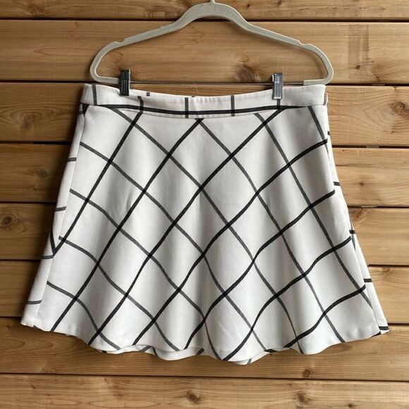 LOFT Outlet Skater Windowpane Skirt - Picture 7 of 7